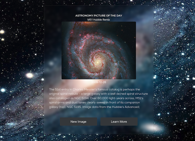 Nasa Photogography Website